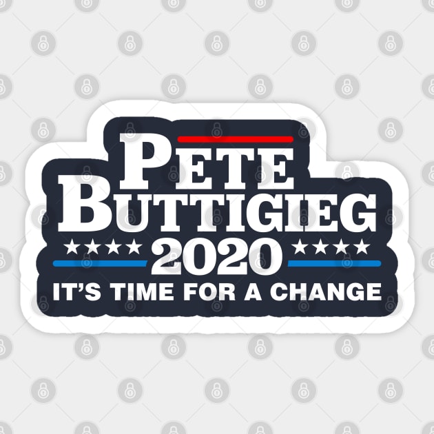 Pete Buttigieg 2020 It's Time For A Change Sticker by TextTees